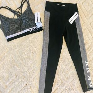 Bundle NEW DKNY leggings and sport bra